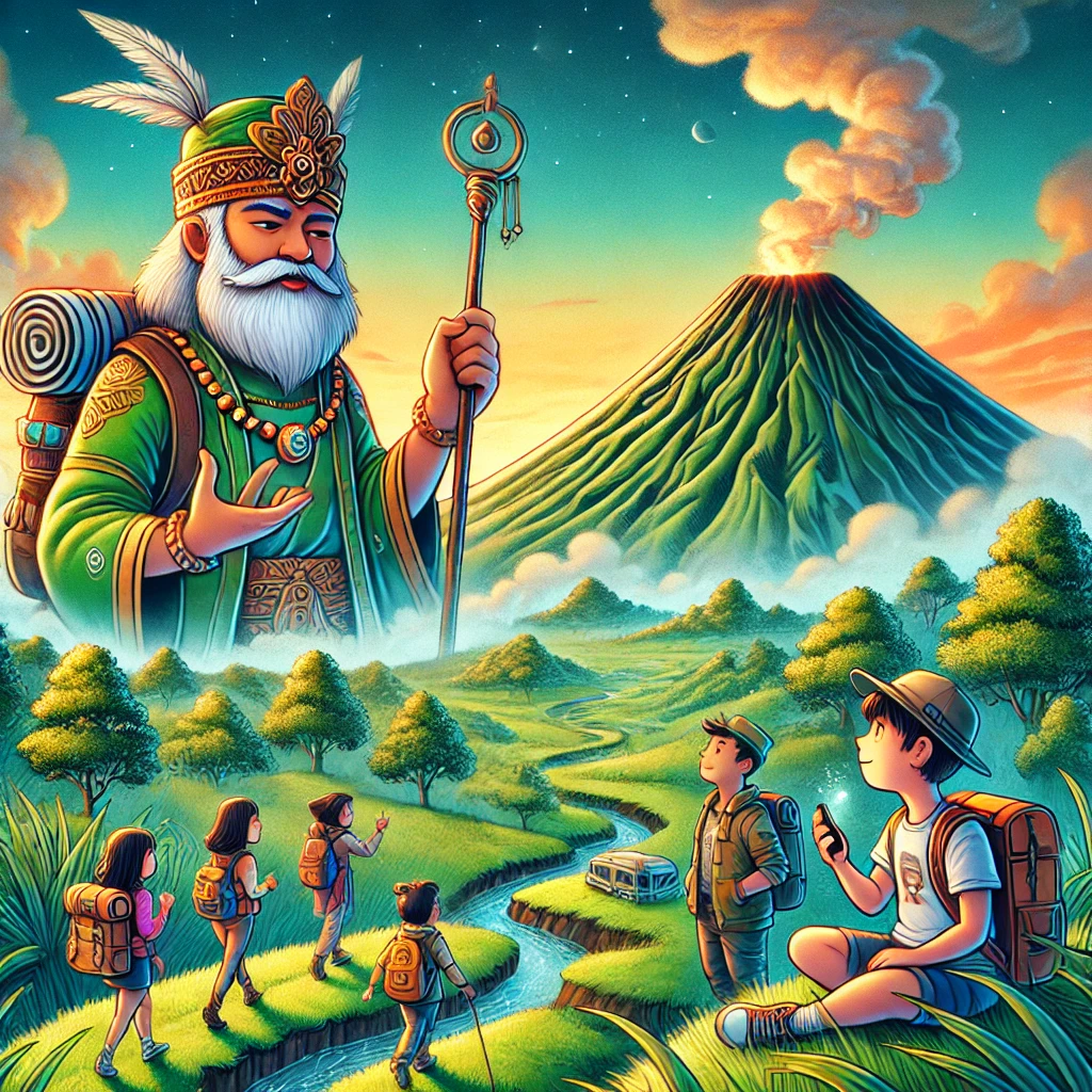 ilustrasi gunung merapi