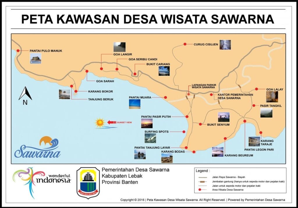 Peta Kawasan Desa Sawarna