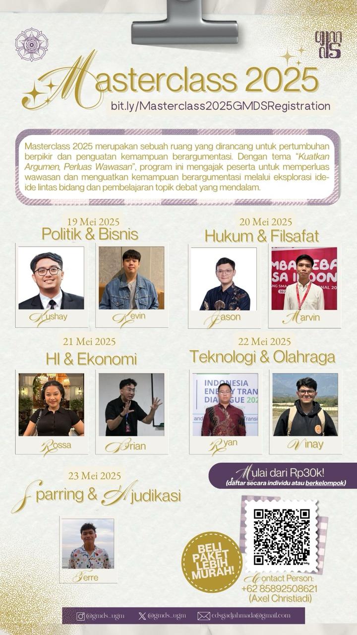 Open Registration GMD5 Masterclass 2025