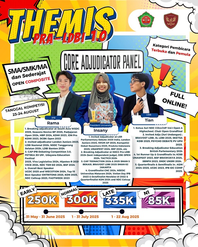 Siap Debat? THEMIS Pra LDBI 2025 Buka Pendaftaran Sekarang!