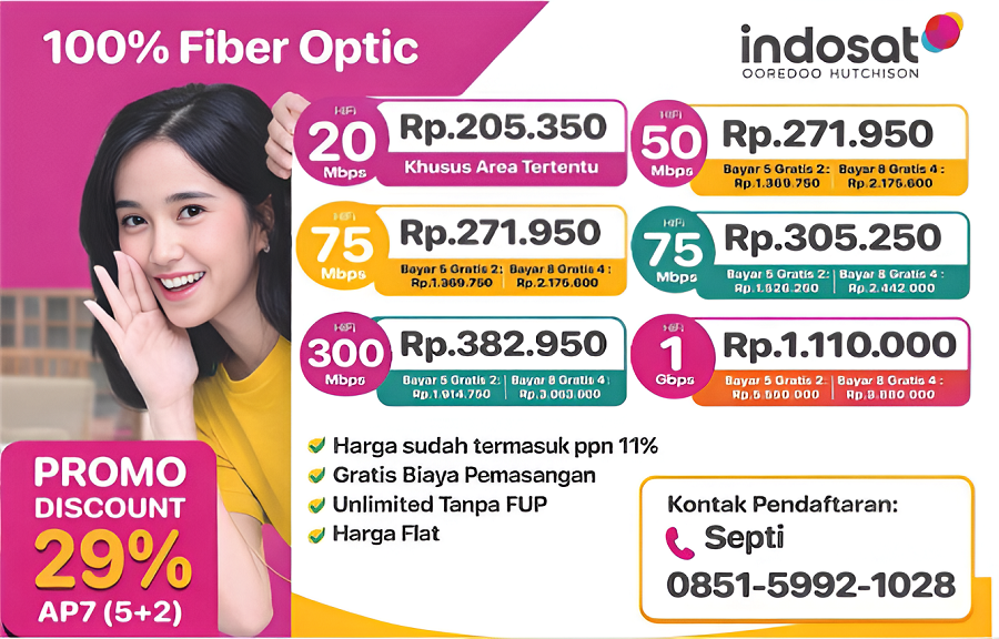 Jasa Pasang Indosat HiFi – Internet Fiber Cepat & Stabil