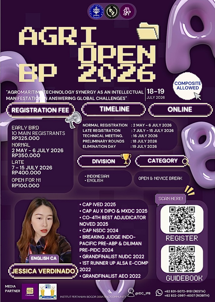 Shaping the Debate Experience at AGRI OPEN BP 2026